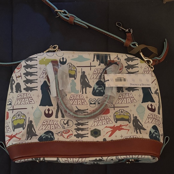 Dooney & Bourke Star Wars Satchel - Cream and Brown - Picture 1 of 4